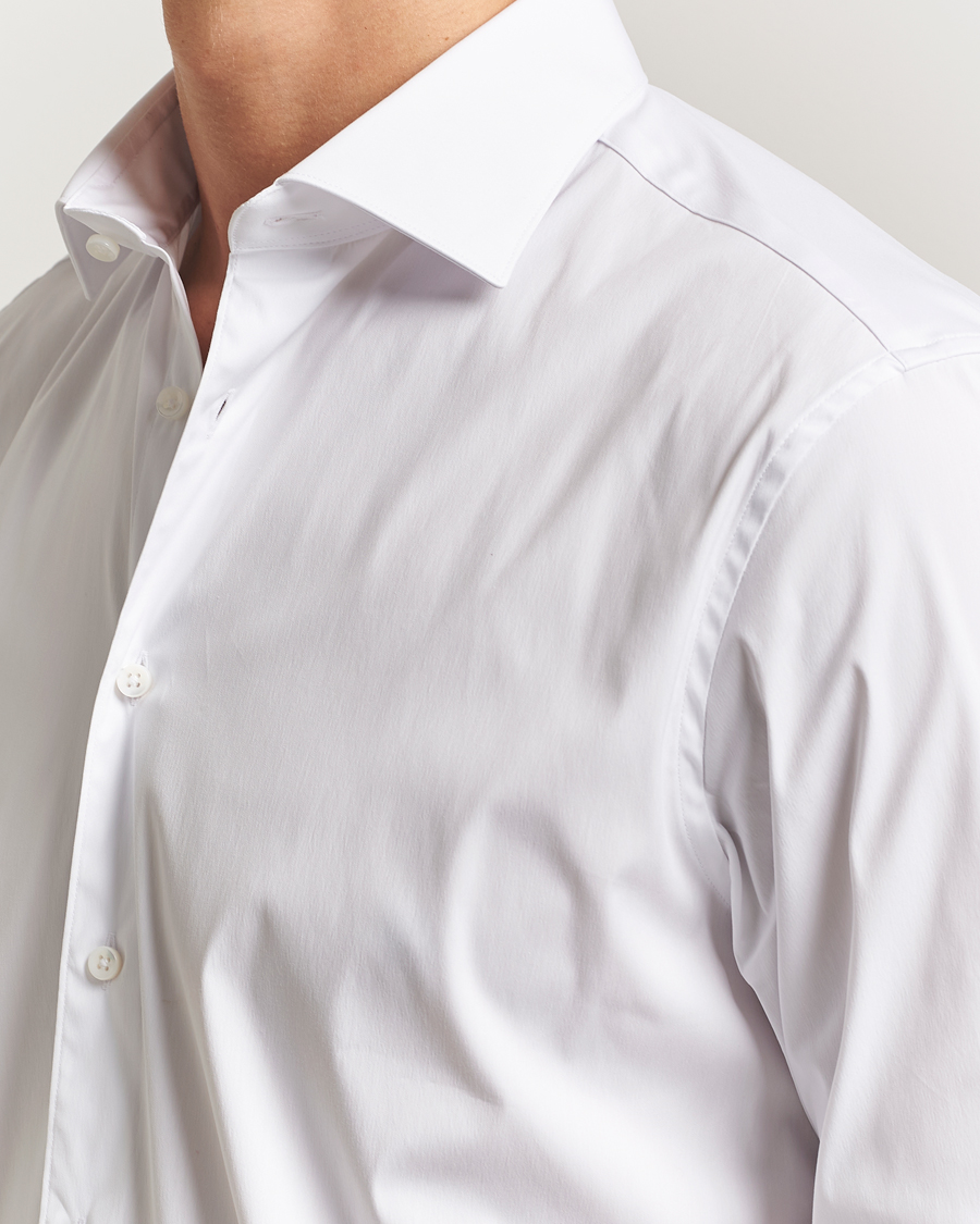 Herr | Skjortor | Stenströms | Regular Fit Cotton Stretch Shirt White