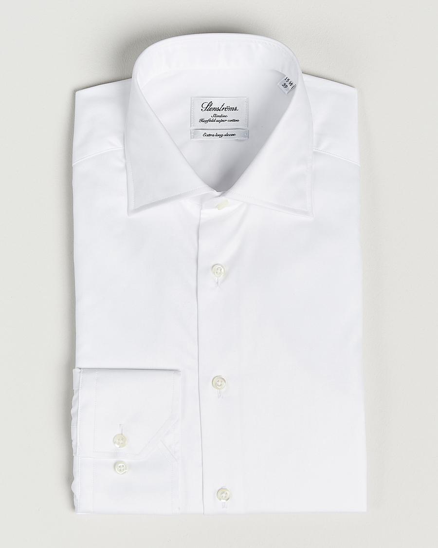 Herr | Skjortor | Stenströms | Slimline X-Long Sleeve Shirt White