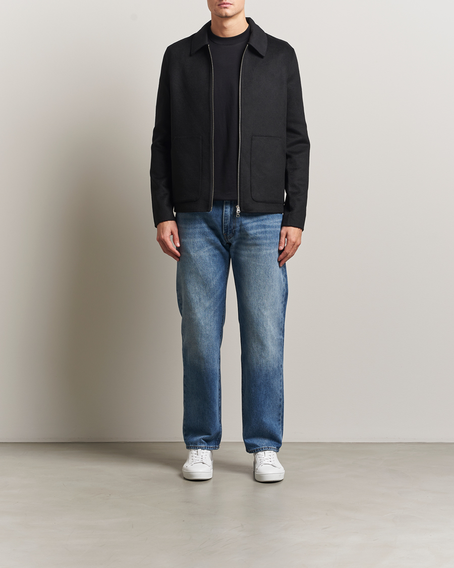 Herr | Jackor | Samsøe Samsøe | Sapaulo Wool Full Zip Shirt Jacket Black
