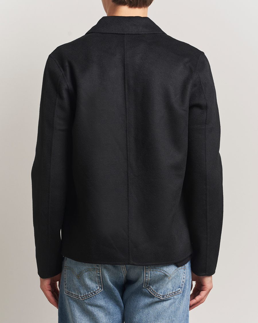 Herr | Jackor | Samsøe Samsøe | Sapaulo Wool Full Zip Shirt Jacket Black