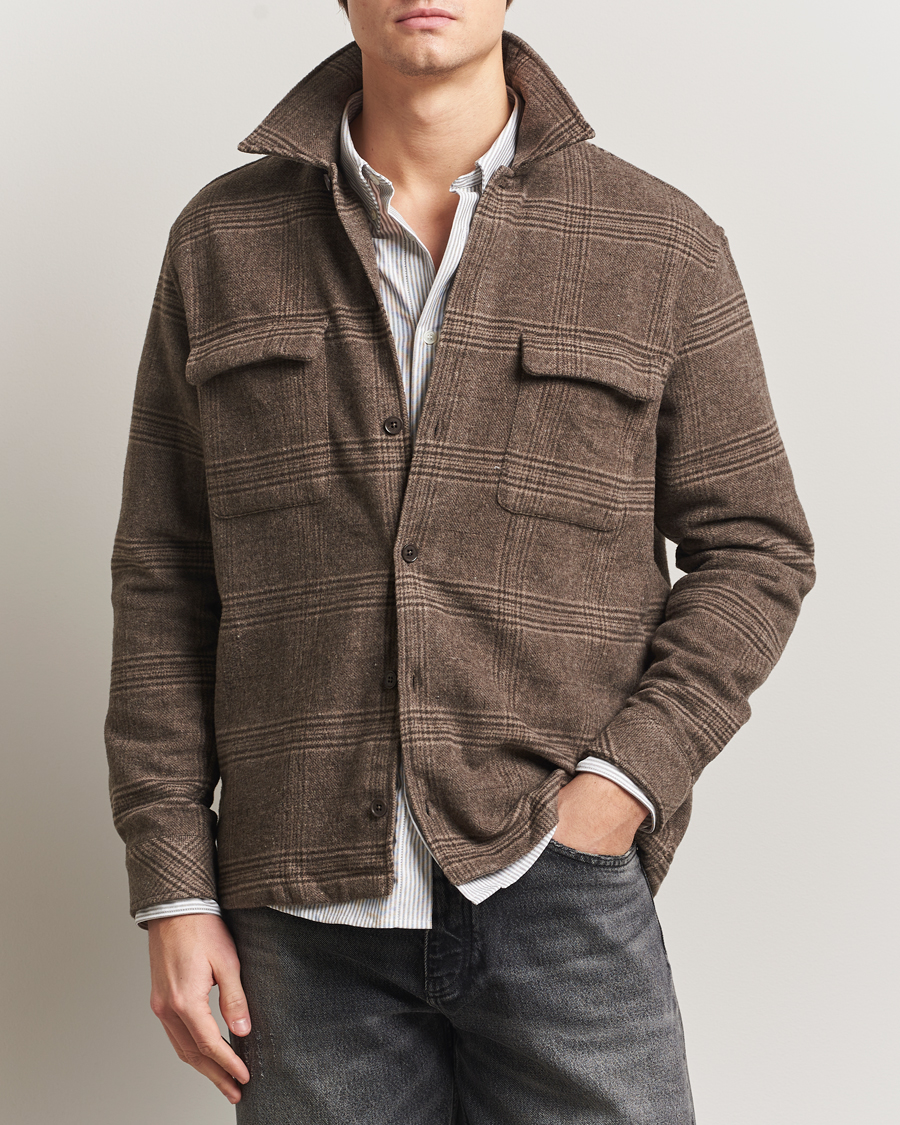 Herr | Skjortor | Samsøe Samsøe | Castor Checked Overshirt Black Coffee