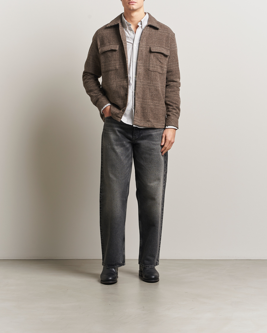 Herr | Skjortor | Samsøe Samsøe | Castor Checked Overshirt Black Coffee