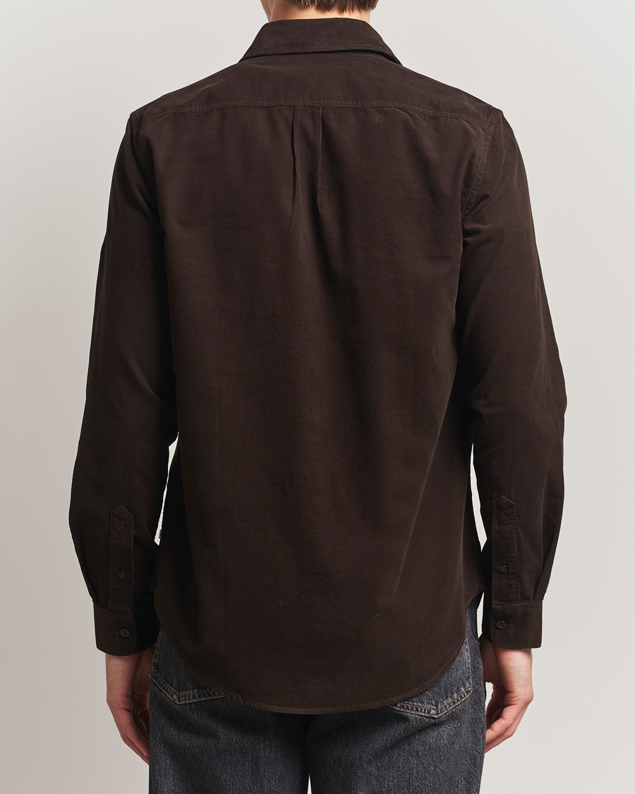 Herr | Skjortor | Samsøe Samsøe | Liam Baby Cord Shirt Black Coffee