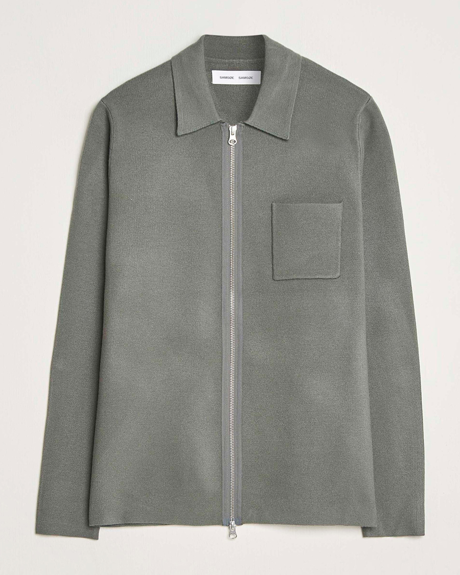 Herr | Tröjor | Samsøe Samsøe | Guna Full Zip Castor Grey