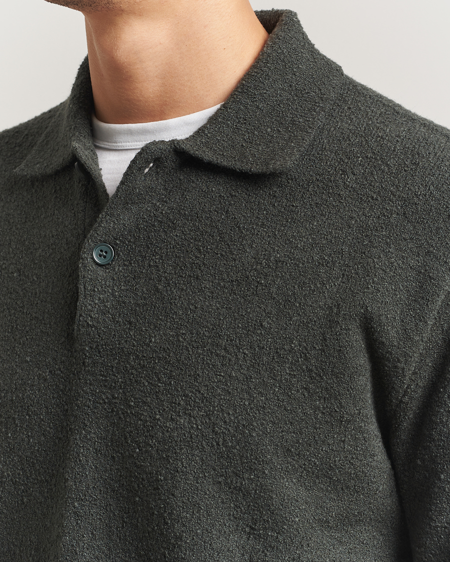 Herr | Tröjor | Samsøe Samsøe | Nino Knitted Polo Dark Evergreen