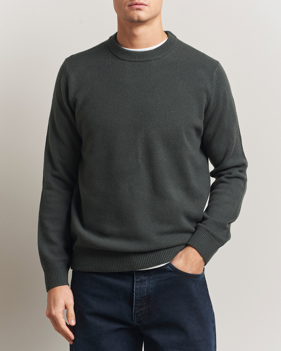 Herr | Tröjor | Samsøe Samsøe | Isak Knitted Crew Neck Dark Evergreen