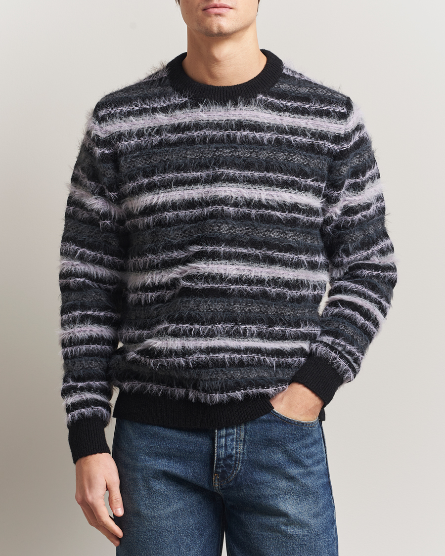 Herr | Tröjor | Samsøe Samsøe | Finnley Striped Knitted Sweater Black Multi