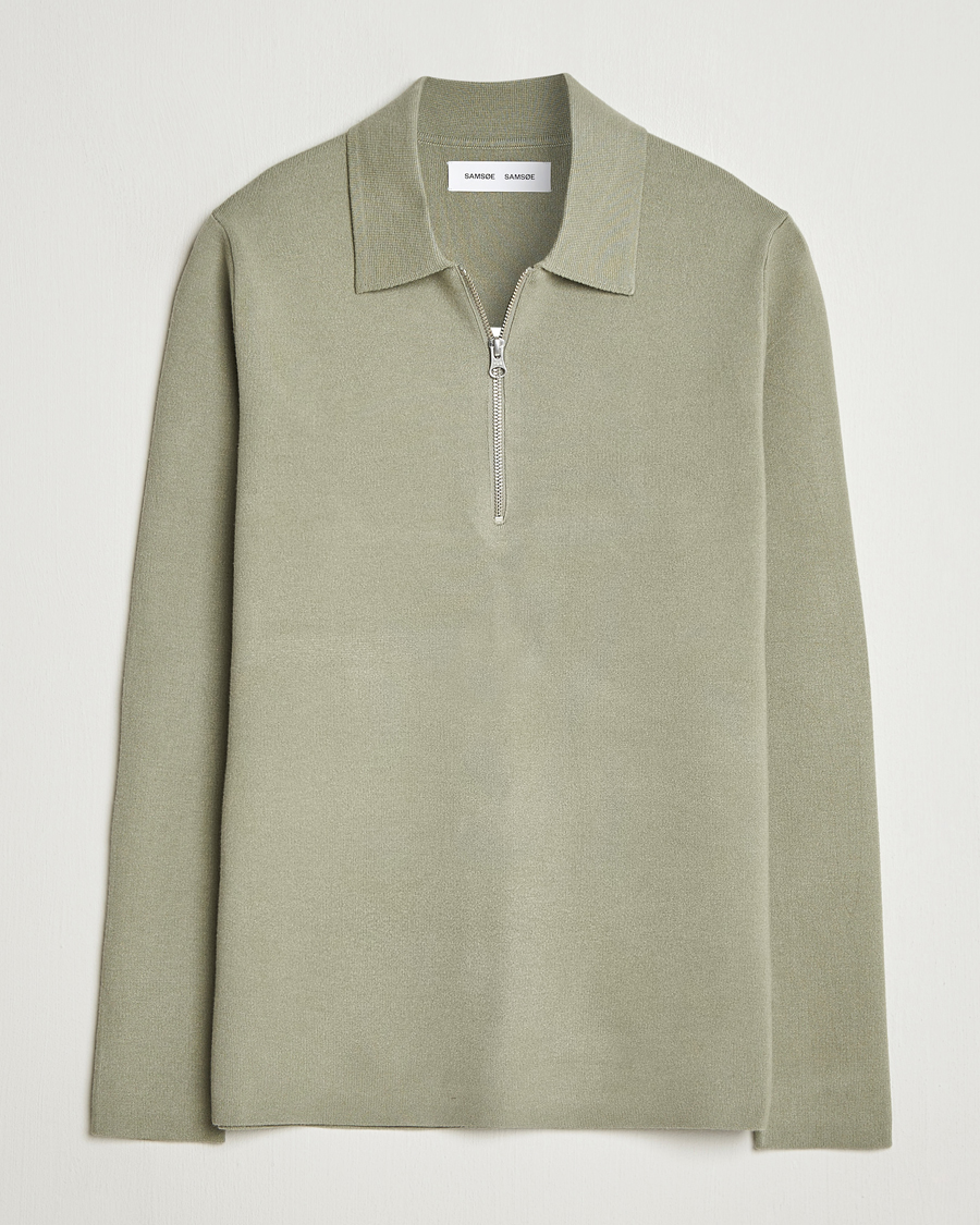 Herr | Tröjor | Samsøe Samsøe | Guna Half Zip Seagrass