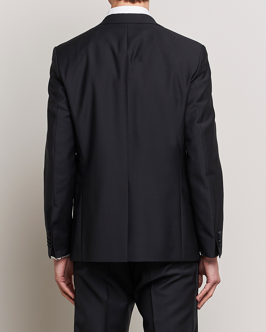 Herr | Kavajer | Oscar Jacobson | Frampton Wool Tuxedo Blazer Black