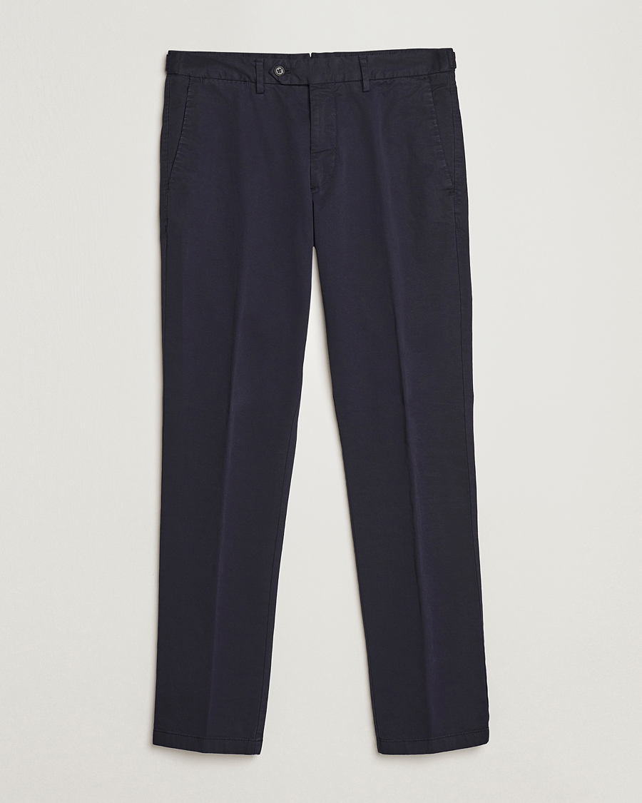 Herr | Byxor | Oscar Jacobson | Danwick Cotton Trousers Navy