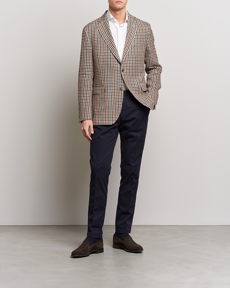 Herr | Byxor | Oscar Jacobson | Danwick Cotton Trousers Navy