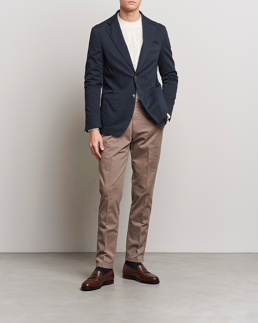 Herr | Byxor | Oscar Jacobson | Danwick Cotton Trousers Light Brown