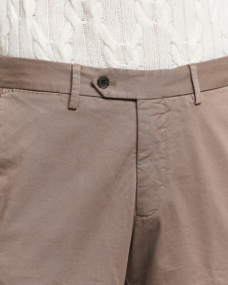 Herr | Byxor | Oscar Jacobson | Danwick Cotton Trousers Light Brown