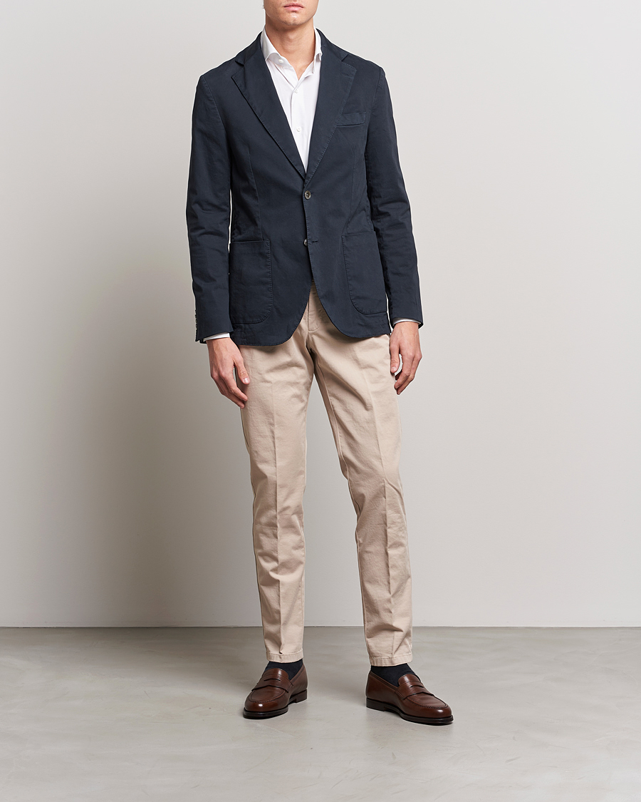 Herr | Byxor | Oscar Jacobson | Danwick Cotton Trousers Beige