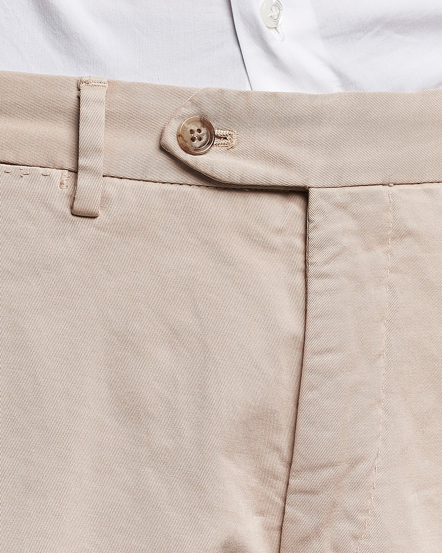 Herr | Byxor | Oscar Jacobson | Danwick Cotton Trousers Beige