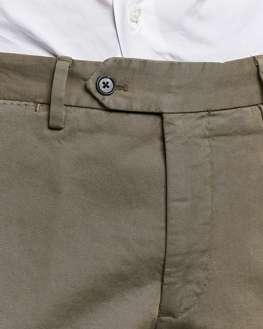Herr | Byxor | Oscar Jacobson | Danwick Cotton Trousers Olive