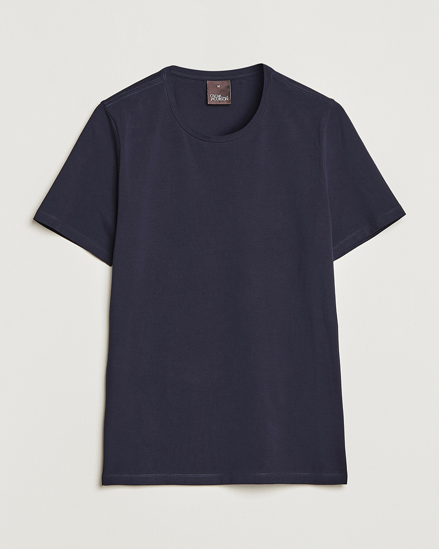 Herr | T-Shirts | Oscar Jacobson | Kyran Cotton T-Shirt Navy