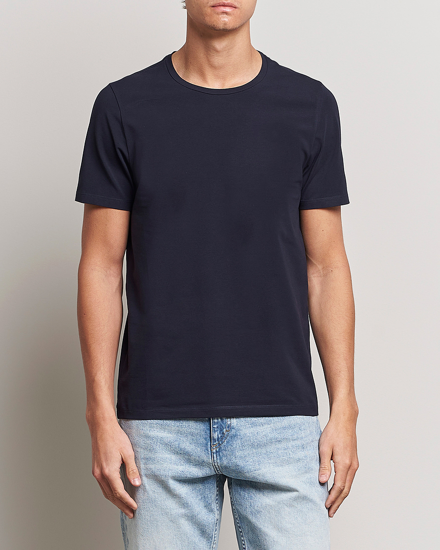 Herr | T-Shirts | Oscar Jacobson | Kyran Cotton T-Shirt Navy