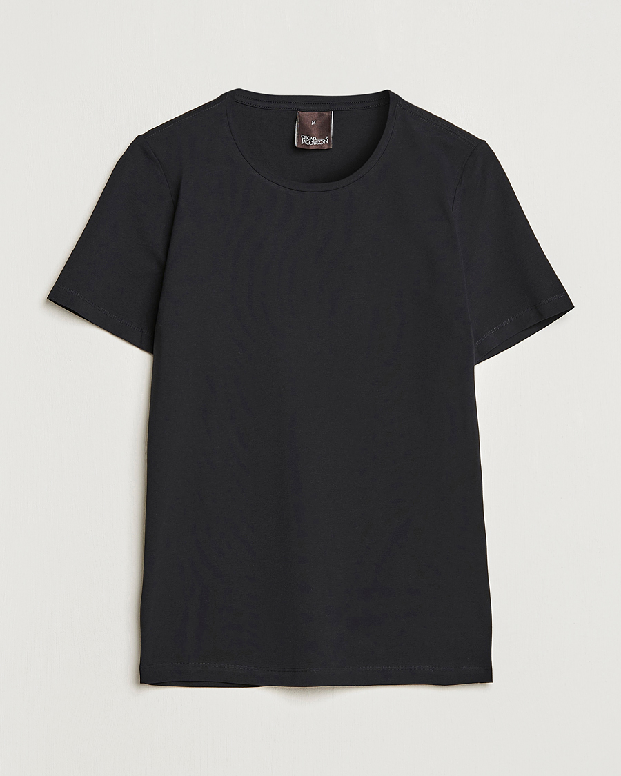 Herr | T-Shirts | Oscar Jacobson | Kyran Cotton T-Shirt Black