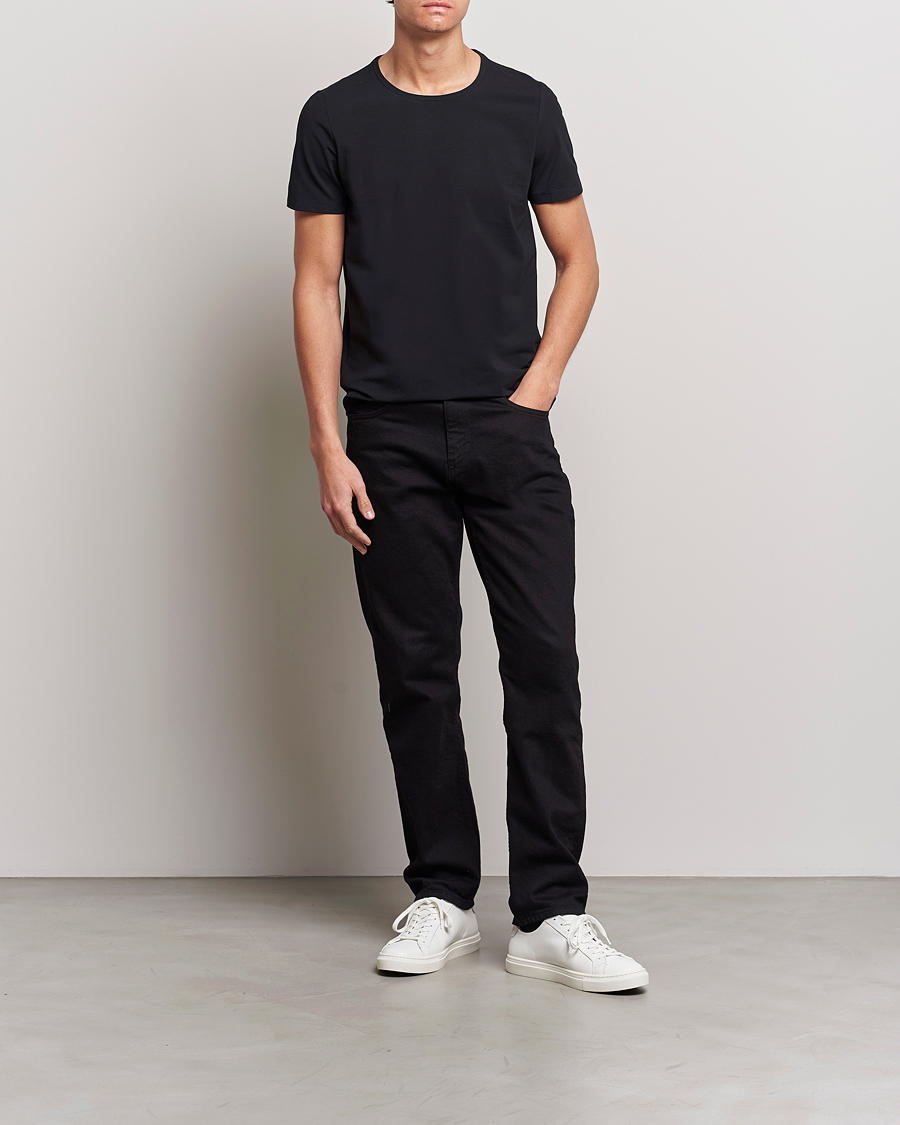Herr | T-Shirts | Oscar Jacobson | Kyran Cotton T-Shirt Black