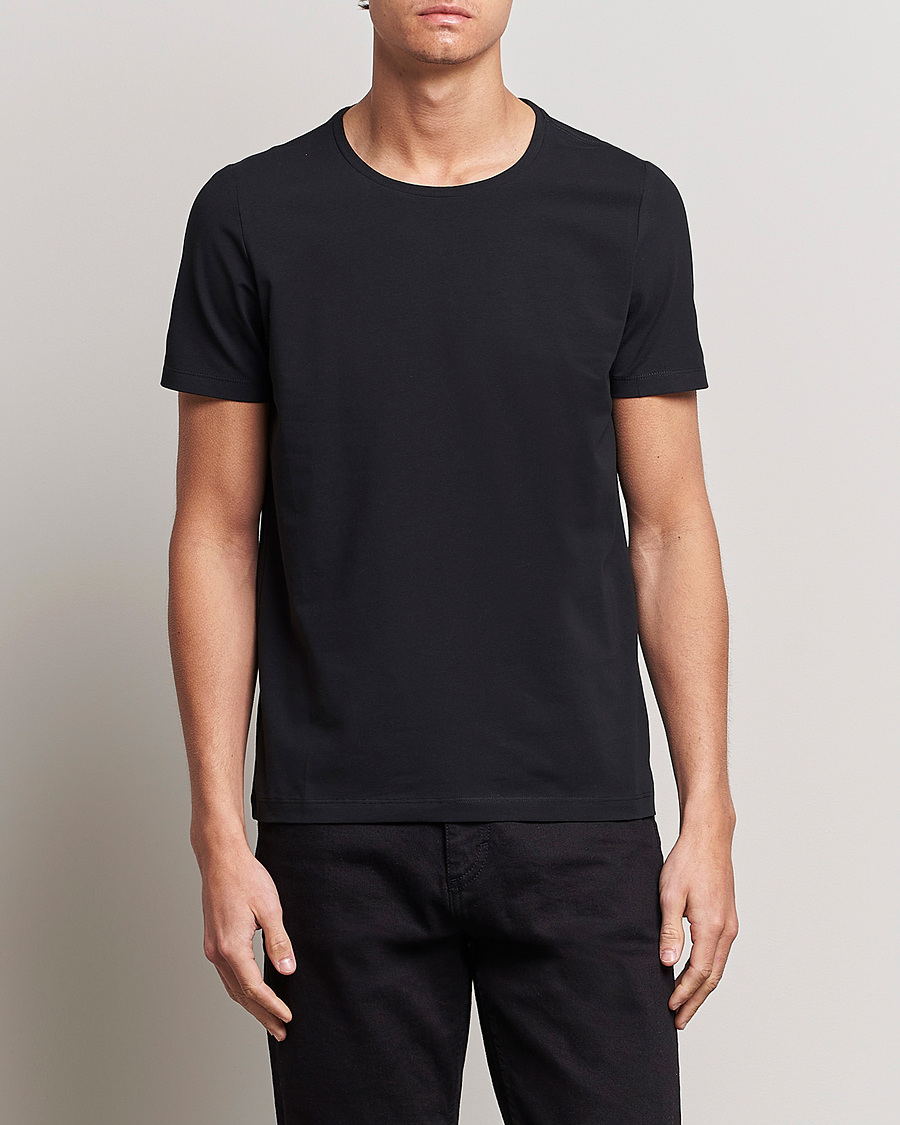Herr | T-Shirts | Oscar Jacobson | Kyran Cotton T-Shirt Black