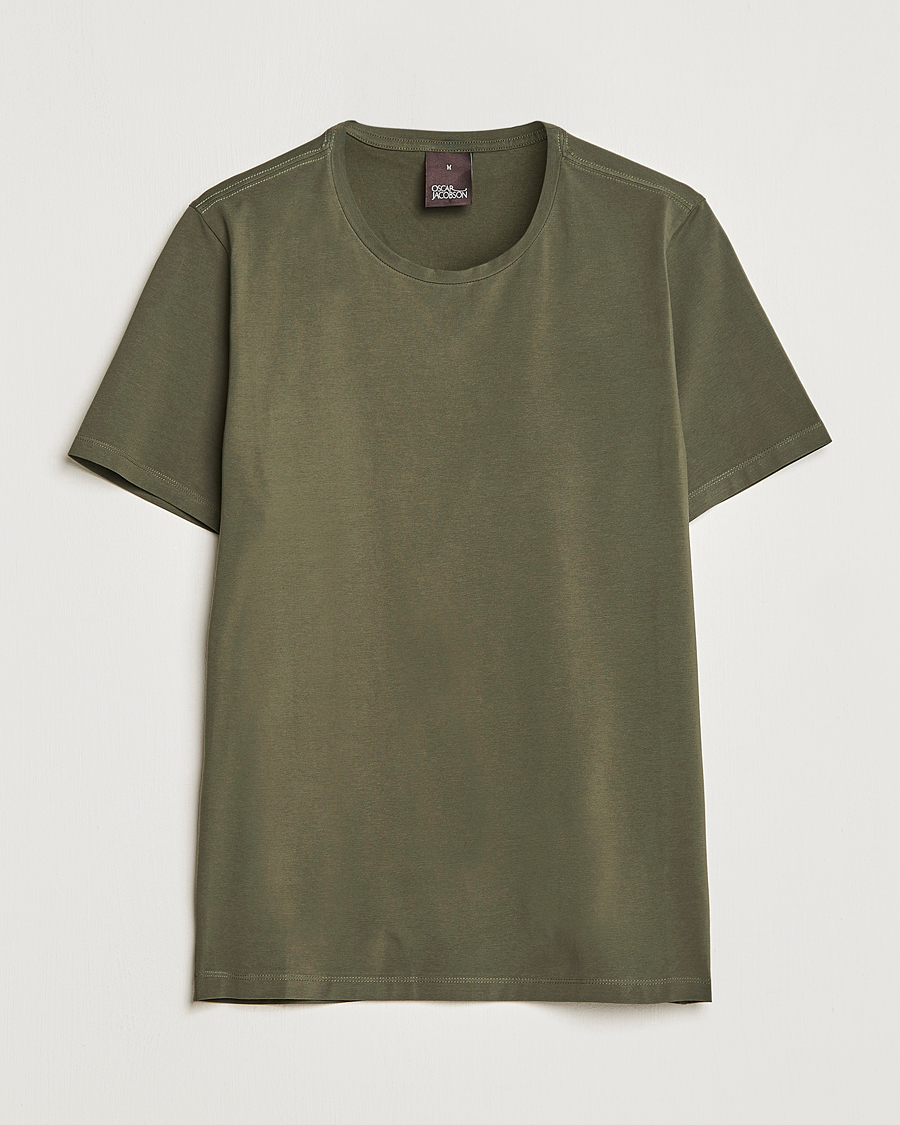 Herr | T-Shirts | Oscar Jacobson | Kyran Cotton T-Shirt Green