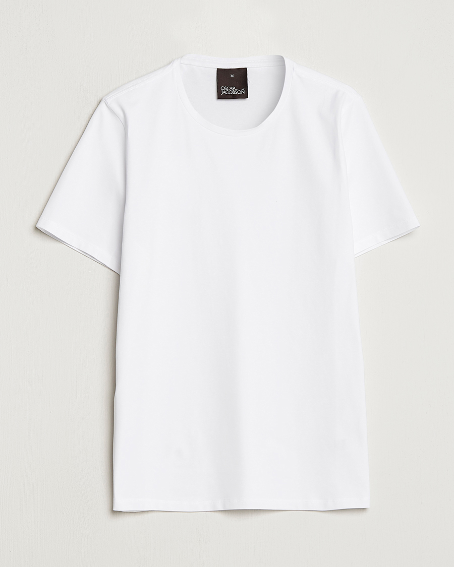 Herr | T-Shirts | Oscar Jacobson | Kyran Cotton T-Shirt White