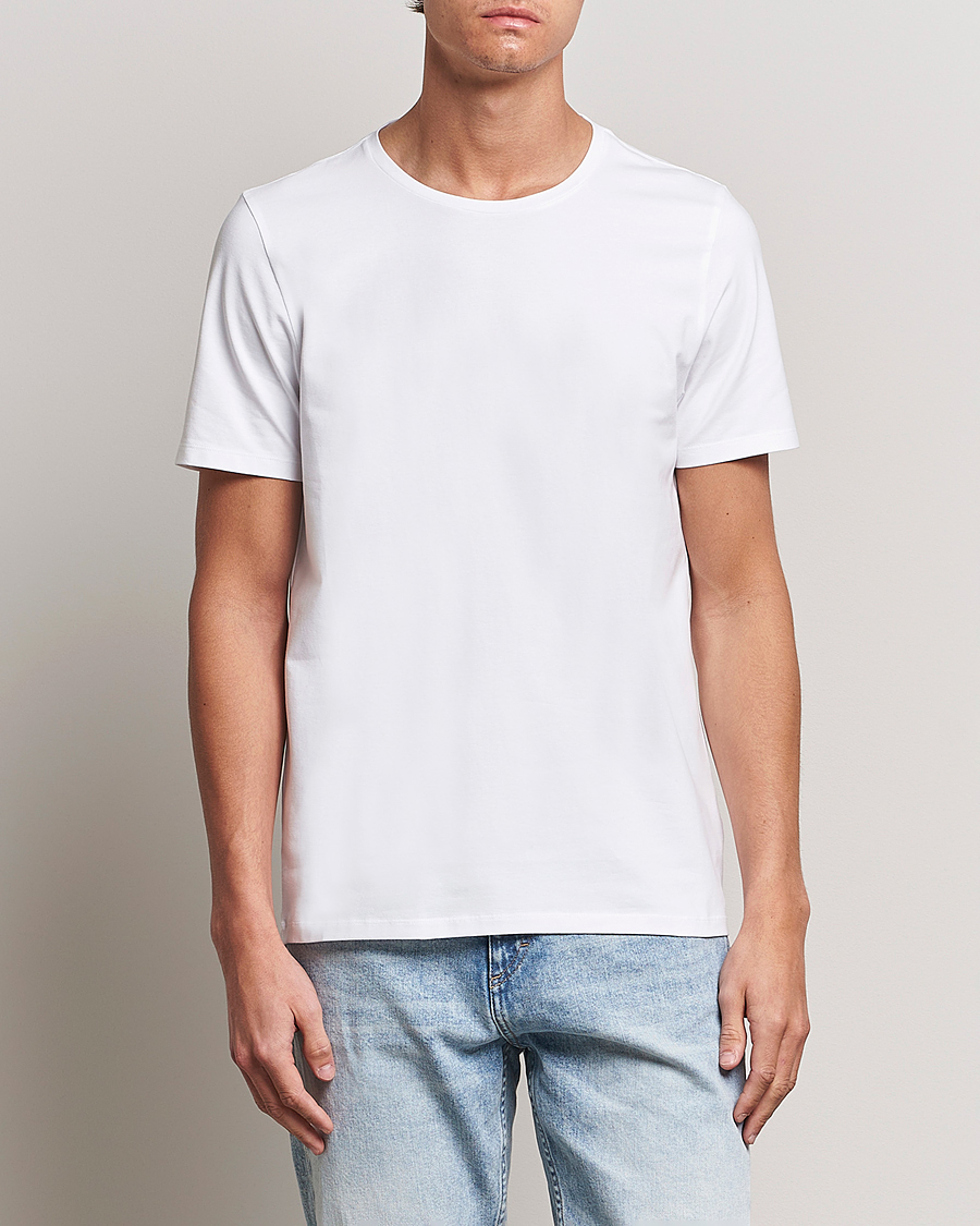 Herr | T-Shirts | Oscar Jacobson | Kyran Cotton T-Shirt White