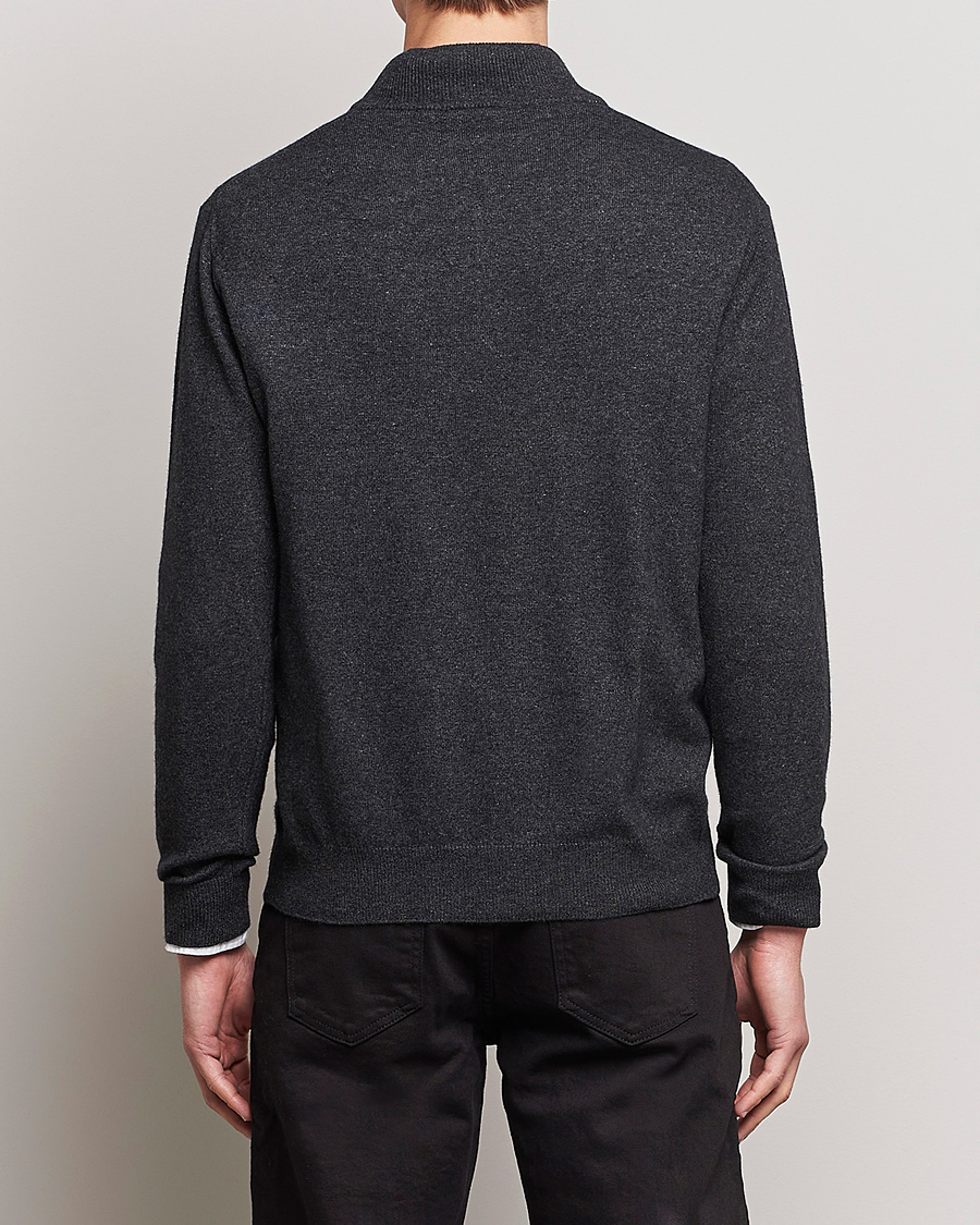 Herr | Tröjor | Oscar Jacobson | Patton Wool Half-Zip Grey