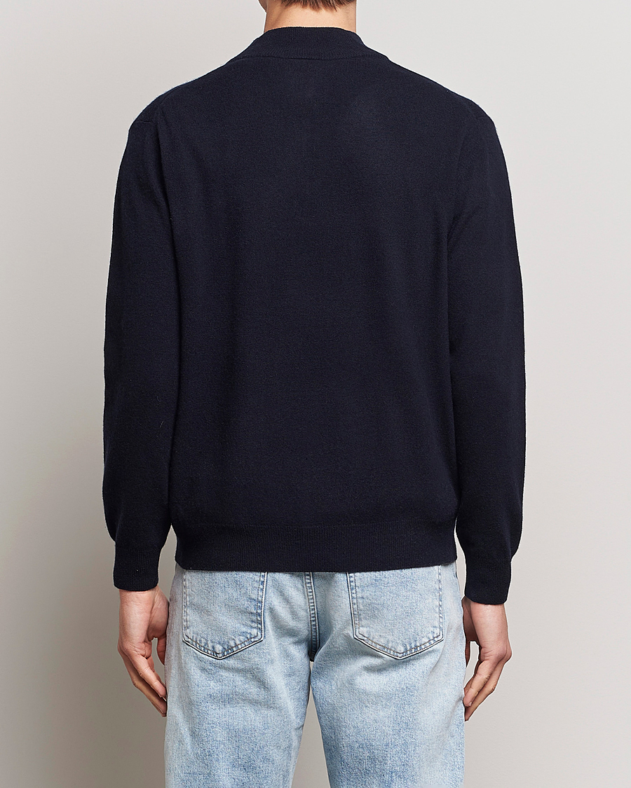 Herr | Tröjor | Oscar Jacobson | Patton Wool Half-Zip Navy