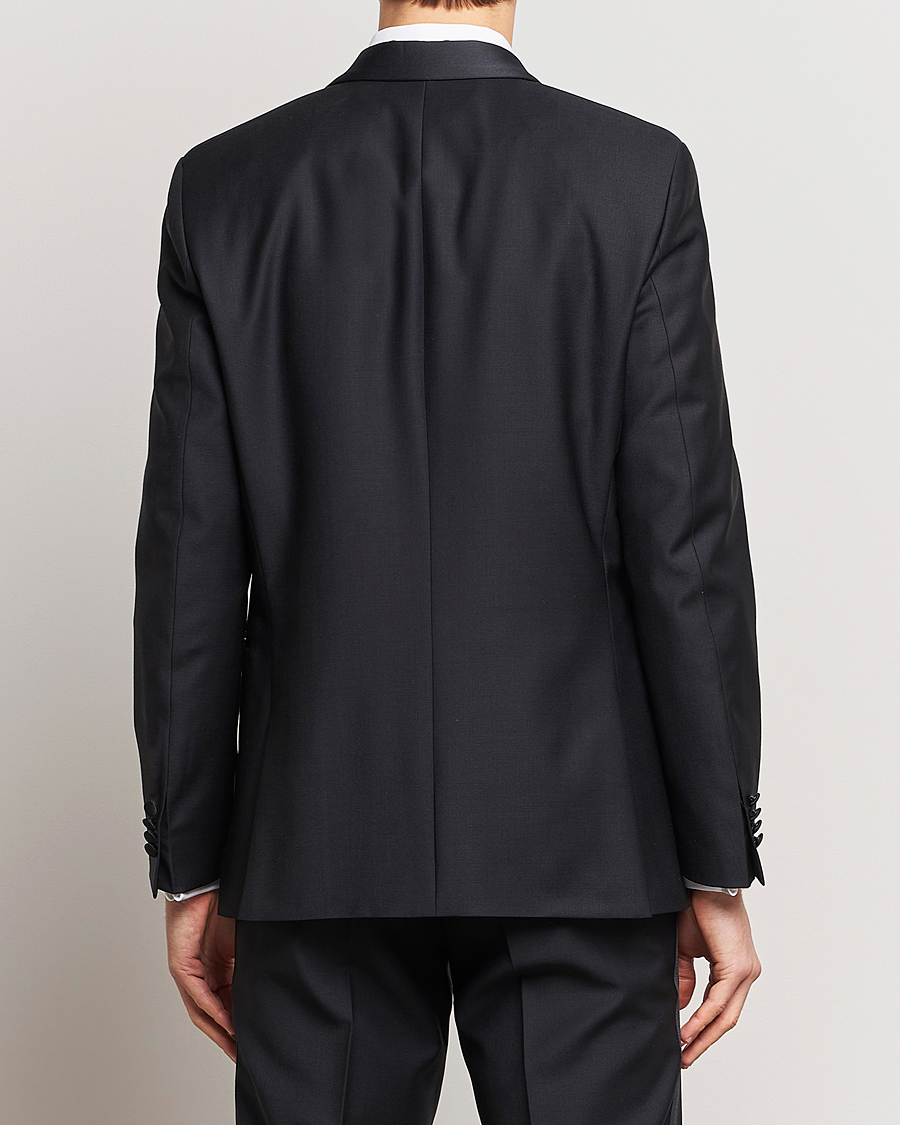 Herr | Kavajer | Oscar Jacobson | Figaro Wool Tuxedo Blazer Black