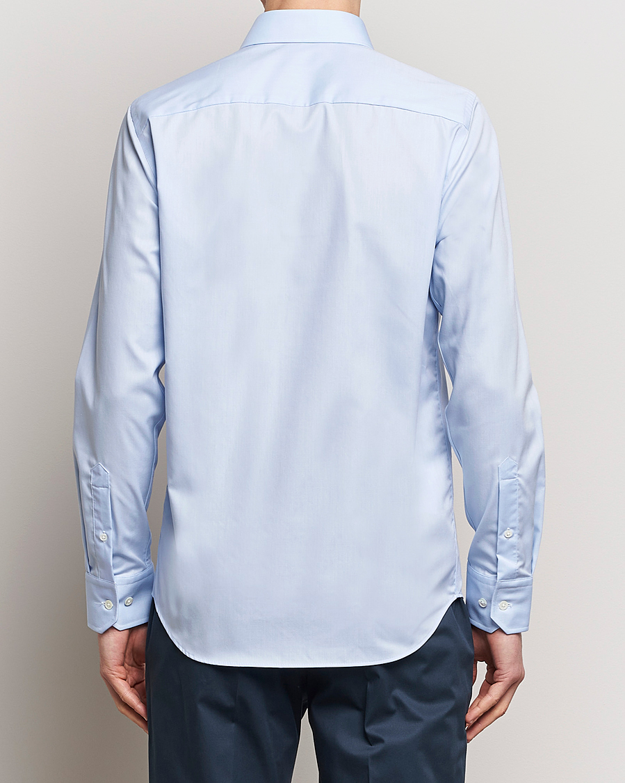 Herr | Skjortor | Oscar Jacobson | Slim Fit Cut Away Non Iron Twill Light Blue