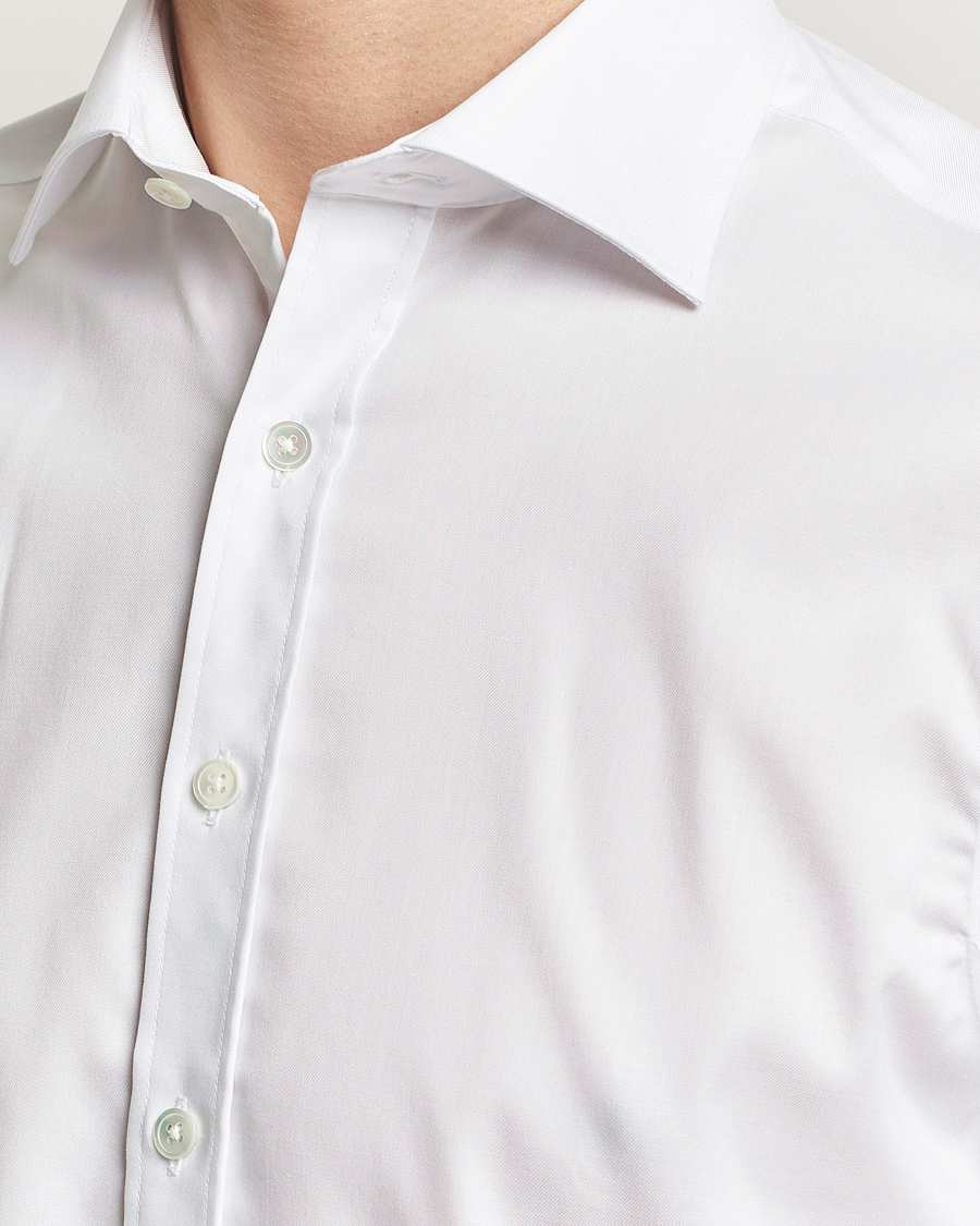 Herr | Skjortor | Oscar Jacobson | Slim Fit Cut Away Non Iron Twill White