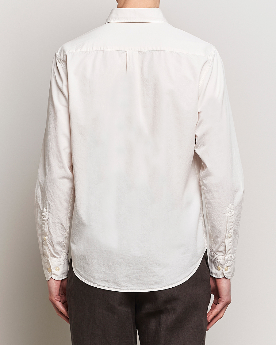 Herr | Skjortor | Oscar Jacobson | Reg Fit Wide Spread Collar Twill Ecru White