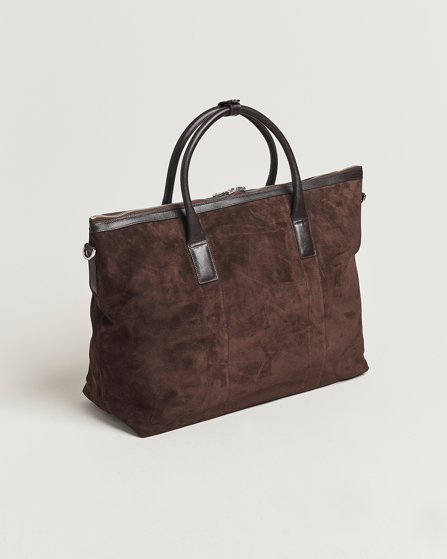 Herr | Väskor | Oscar Jacobson | Weekend Bag Soft Leather Chocolate Brown