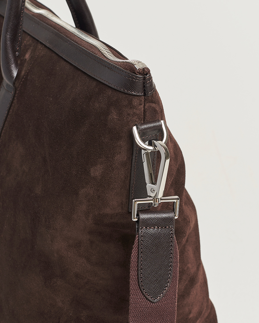 Herr | Väskor | Oscar Jacobson | Weekend Bag Soft Leather Chocolate Brown