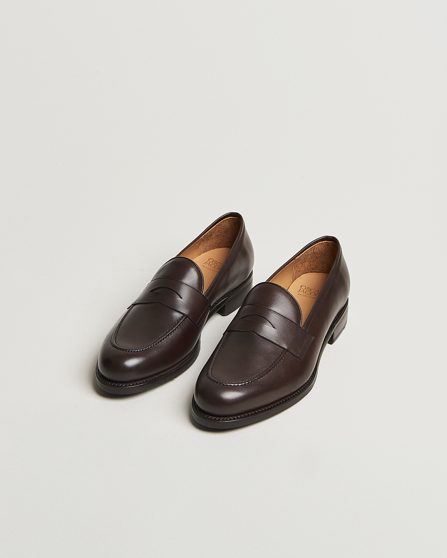 Herr | Loafers | Oscar Jacobson | Penny Loafers Dark Mud Brown