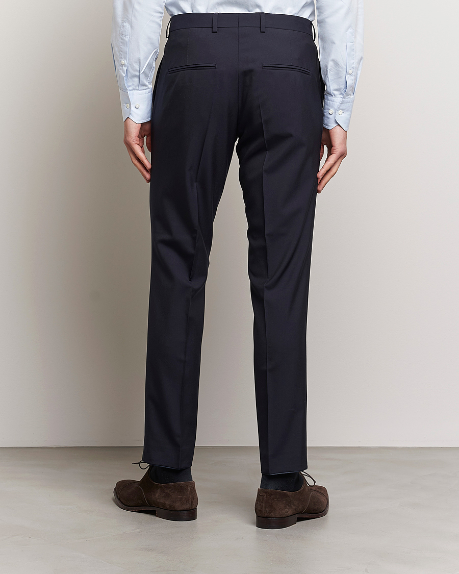 Herr | Byxor | Oscar Jacobson | Denz Wool Trousers Navy