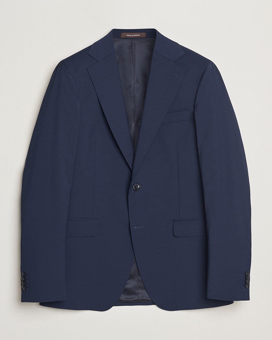 Herr | Kavajer | Oscar Jacobson | Ego Wool Blend Blazer Navy