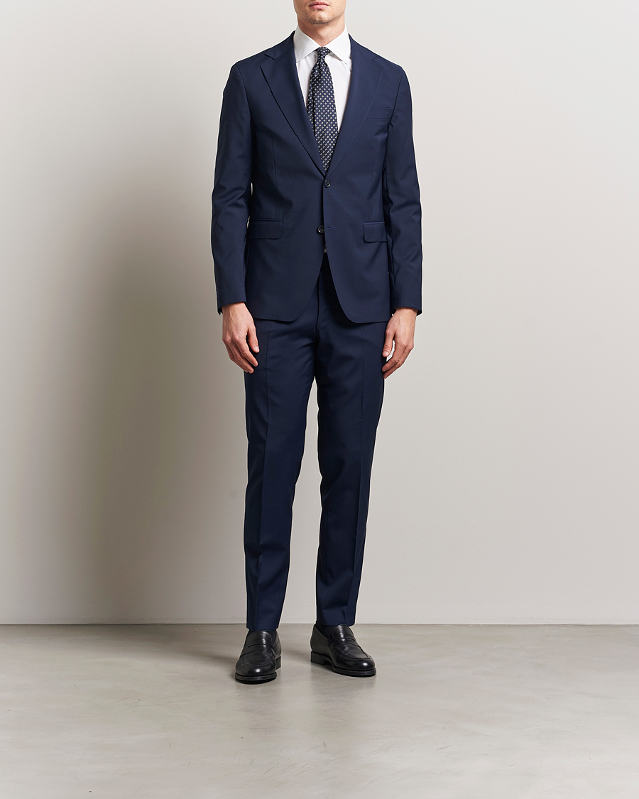 Herr | Kavajer | Oscar Jacobson | Ego Wool Blend Blazer Navy
