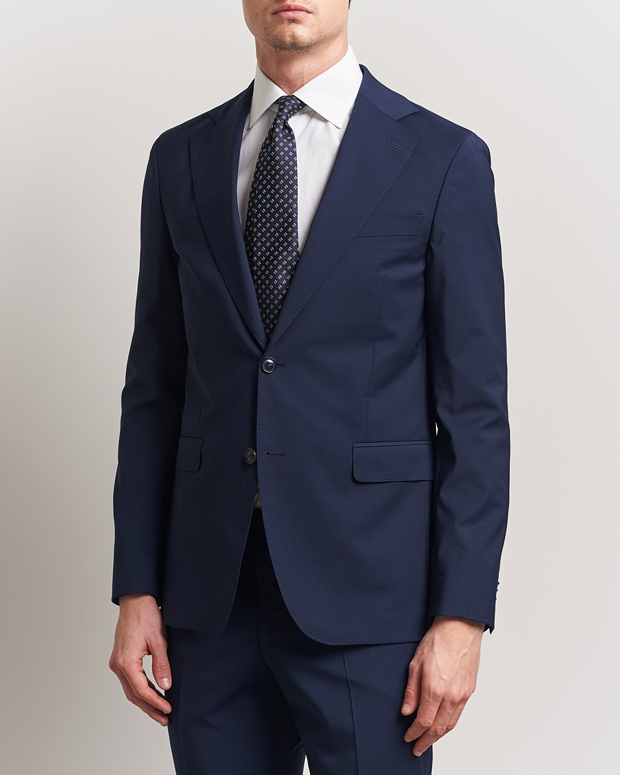 Herr | Kavajer | Oscar Jacobson | Ego Wool Blend Blazer Navy