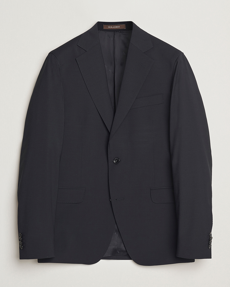 Herr | Kavajer | Oscar Jacobson | Ego Wool Blend Blazer Black