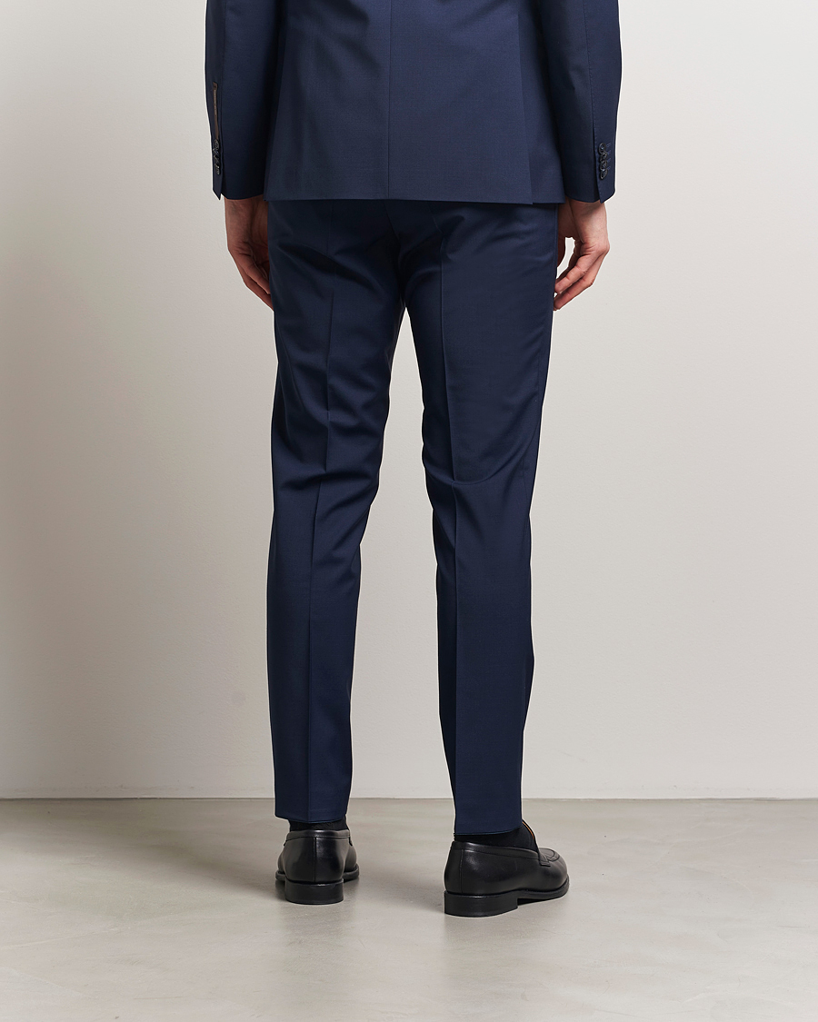 Herr | Byxor | Oscar Jacobson | Denz Wool Blend Trousers Navy