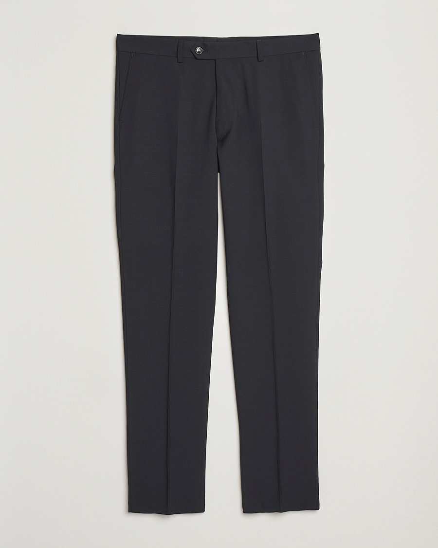 Herr | Byxor | Oscar Jacobson | Denz Wool Blend Trousers Black