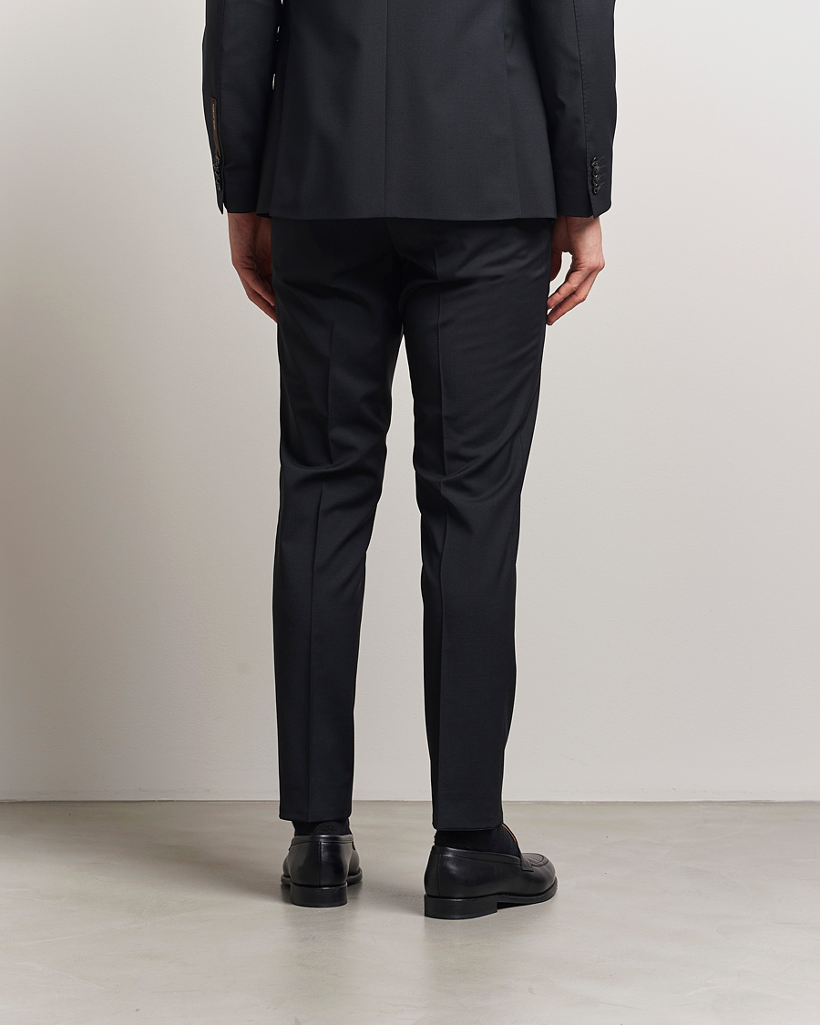 Herr | Byxor | Oscar Jacobson | Denz Wool Blend Trousers Black