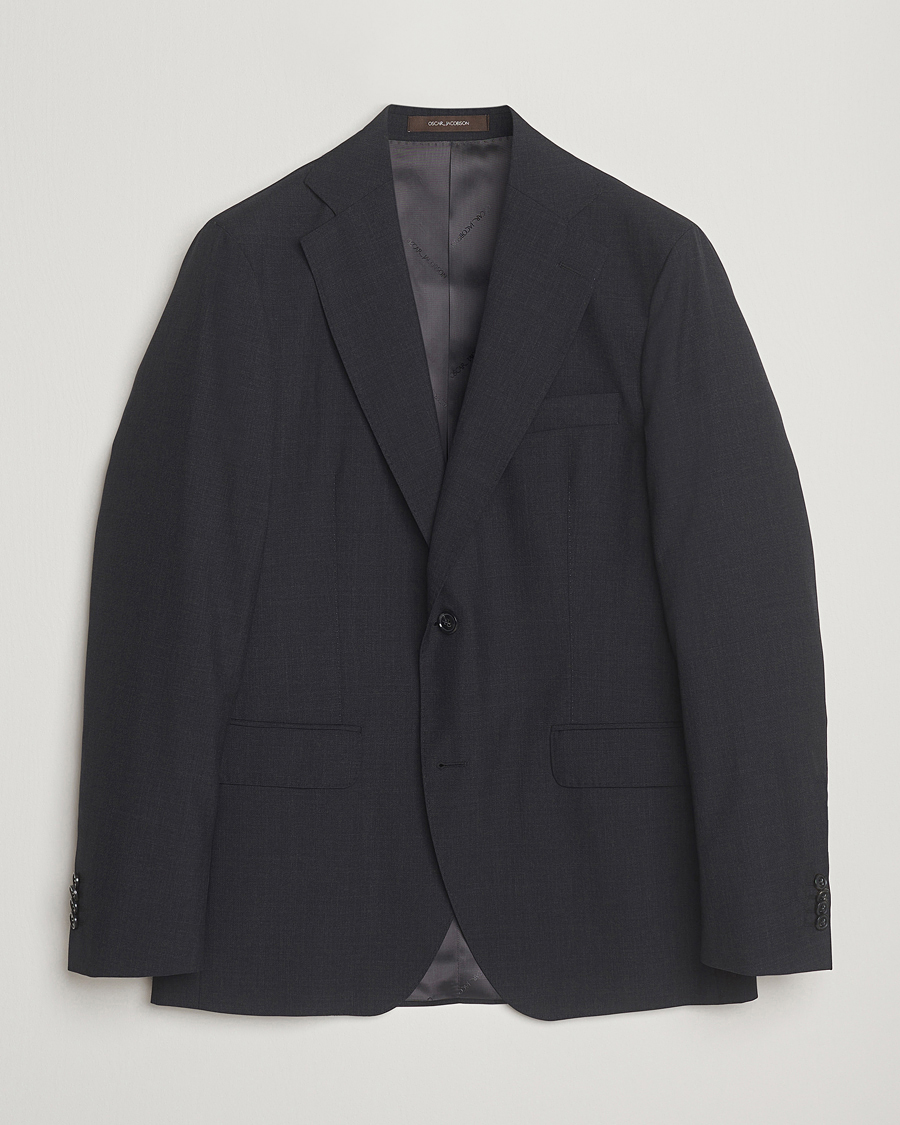 Herr | Kavajer | Oscar Jacobson | Fogerty Wool Blazer Grey
