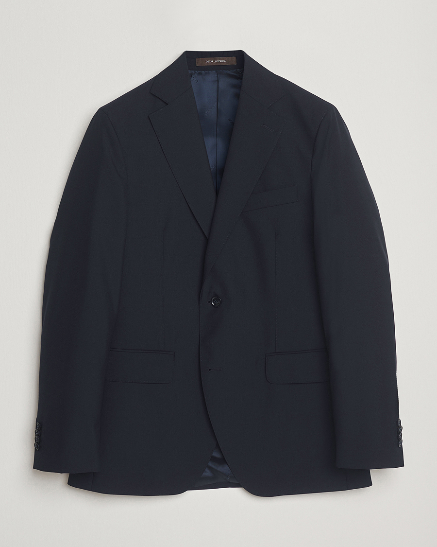 Herr | Kavajer | Oscar Jacobson | Fogerty Wool Blazer Navy