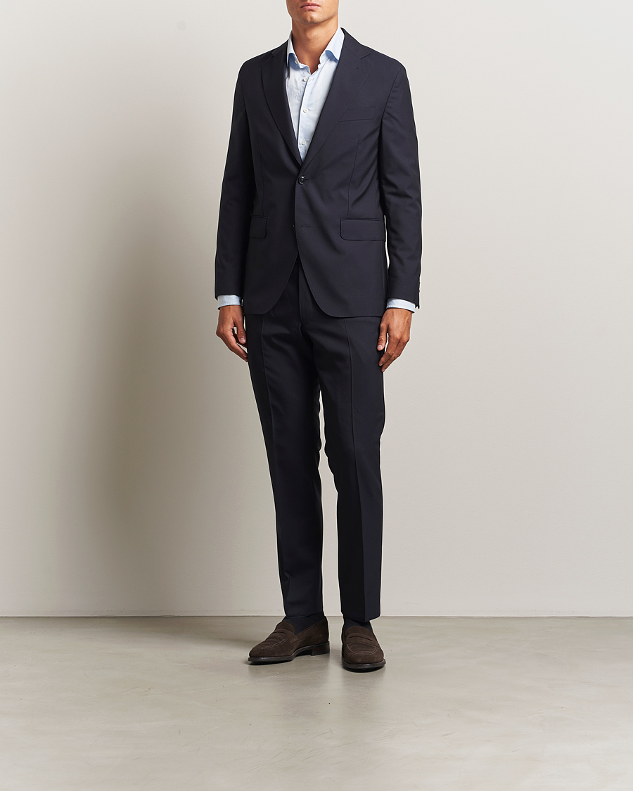Herr | Kavajer | Oscar Jacobson | Fogerty Wool Blazer Navy