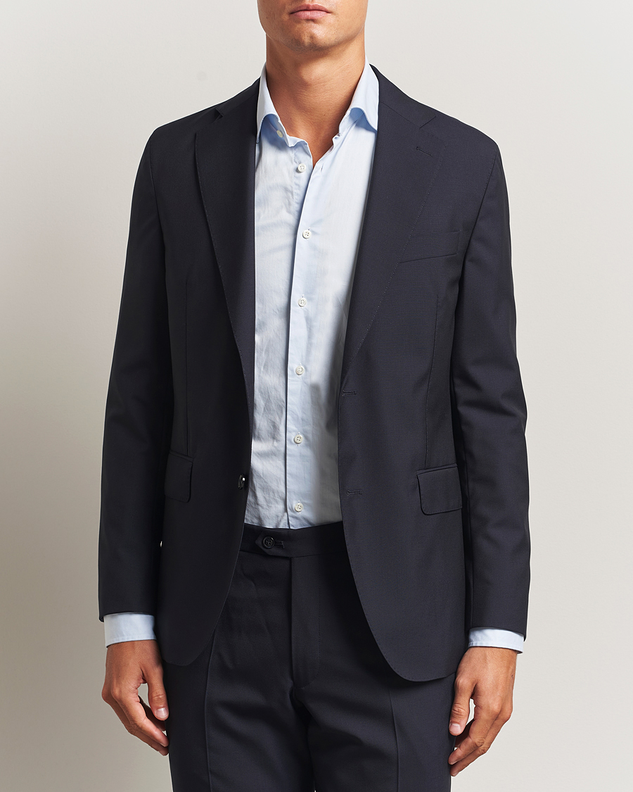 Herr | Kavajer | Oscar Jacobson | Fogerty Wool Blazer Navy