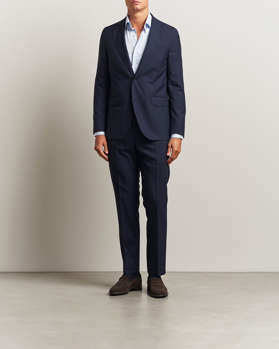Herr | Kavajer | Oscar Jacobson | Fogerty Wool Blazer Blue